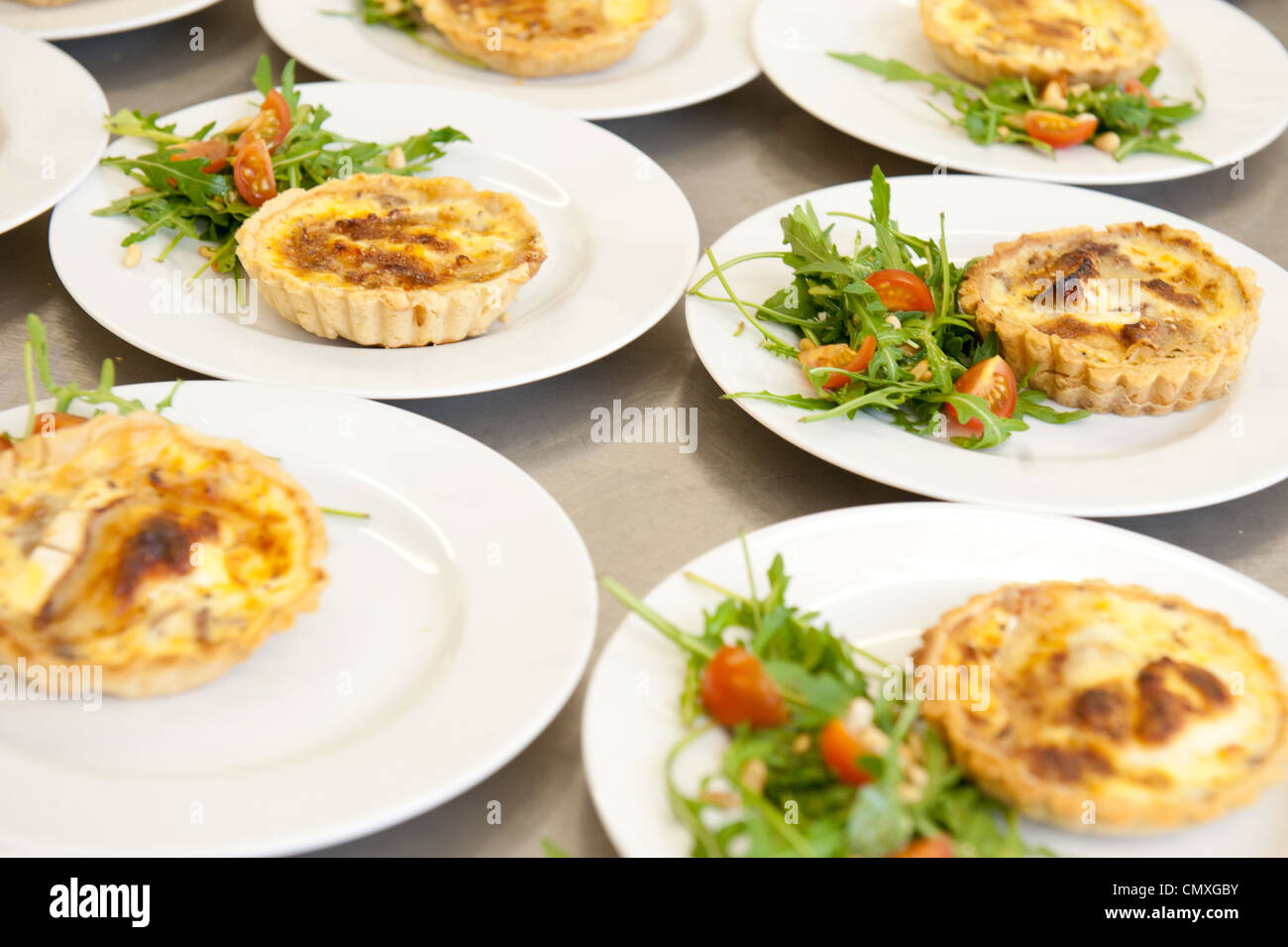 Starter, quiche and salad Stock Photo - Alamy