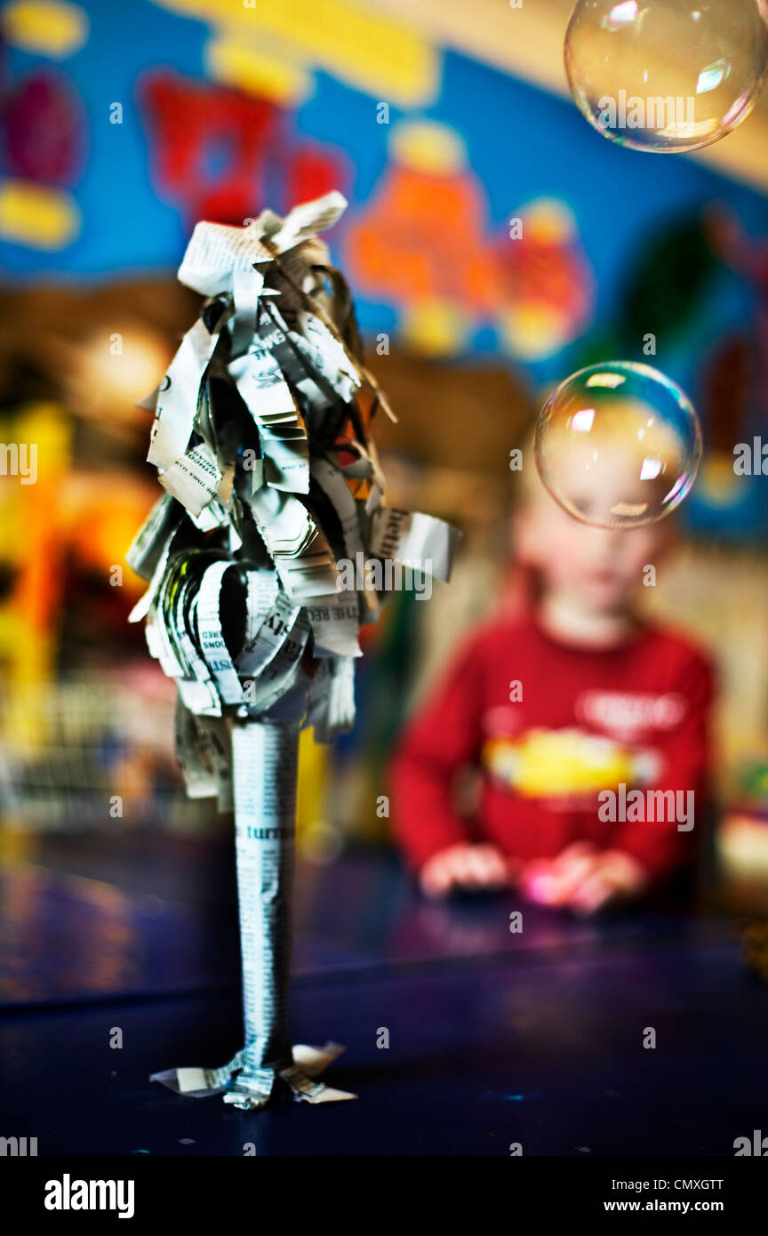 soap bubble child Stock Photo