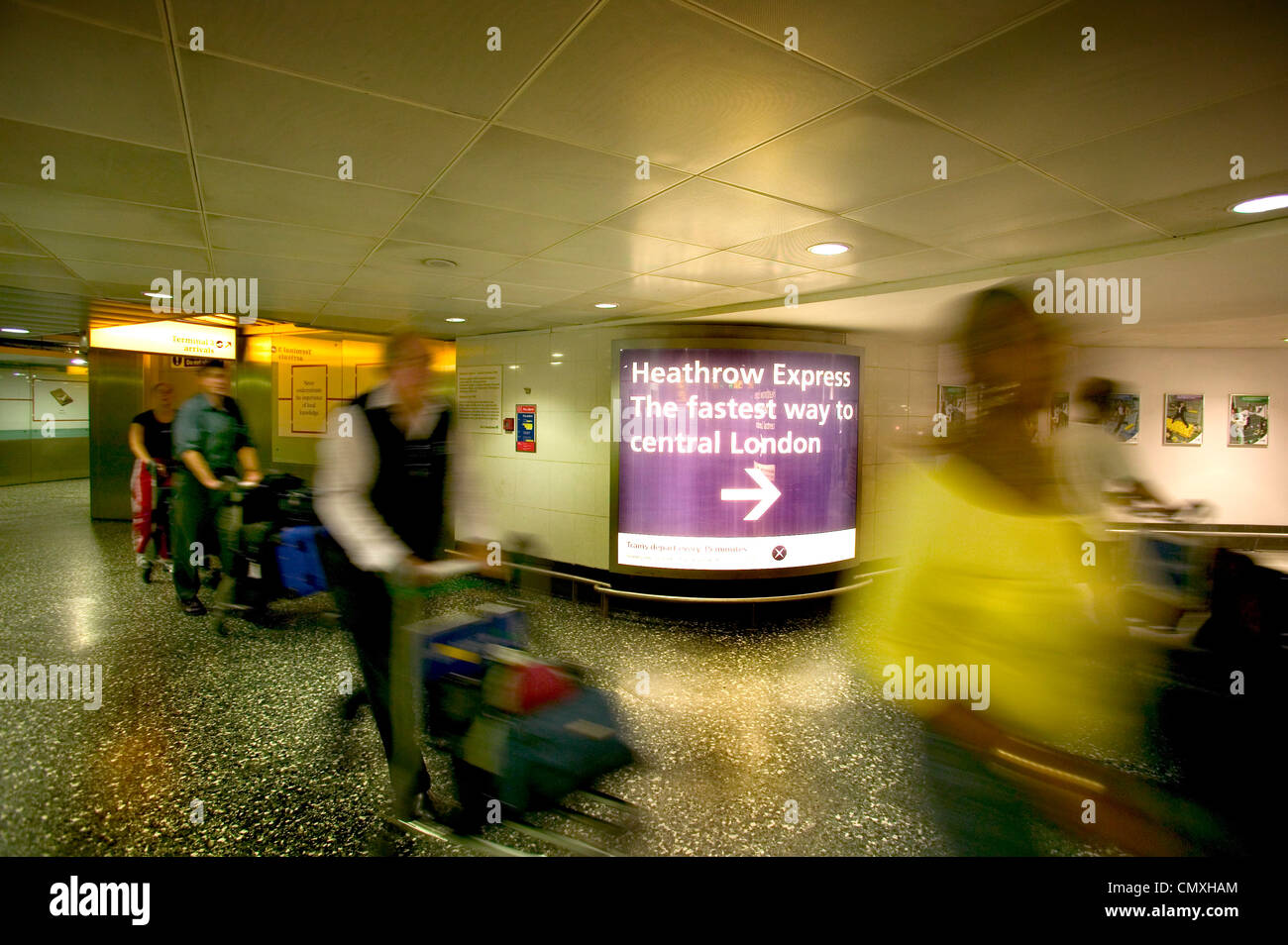 Baggage trolley heathrow airport hires stock photography and images