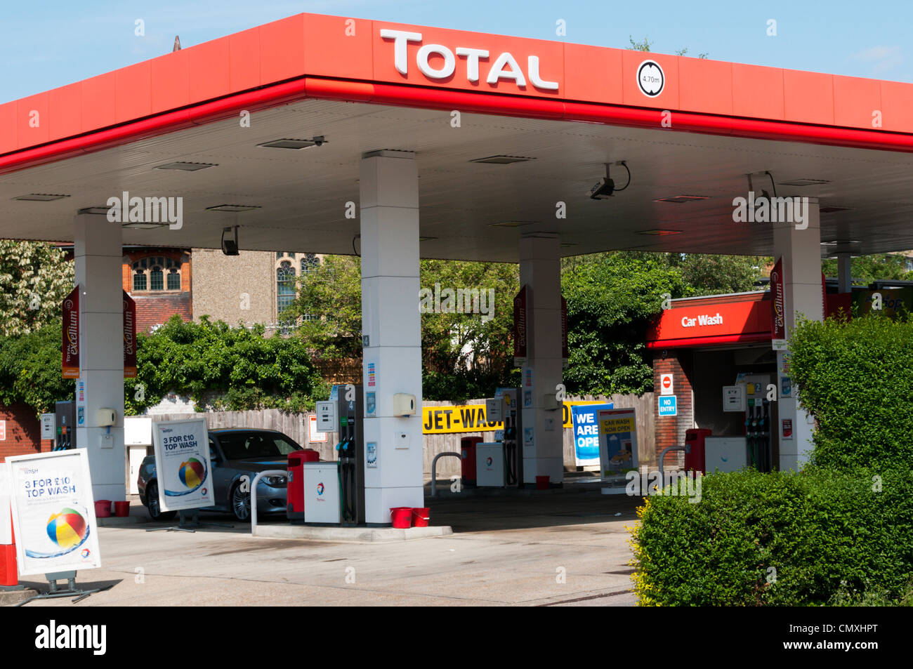 A Total petrol station in Green Street Green, Kent. Stock Photo
