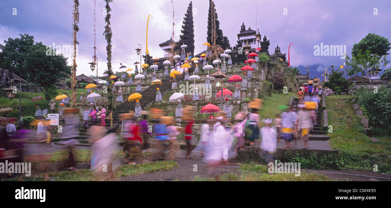 Bali, Besakih, mother temple, ceremony, Indonesia Stock Photo