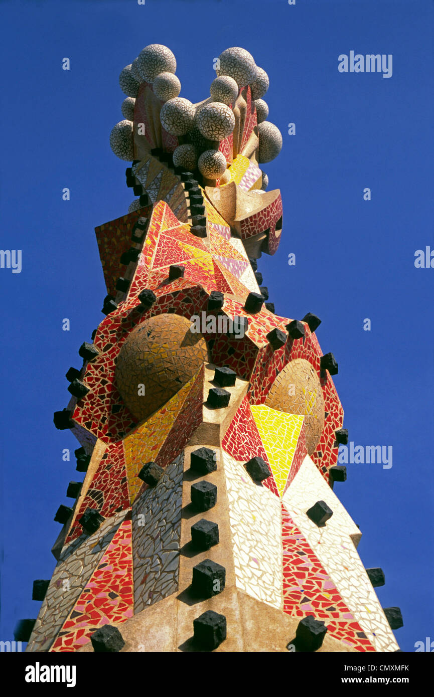 Sagrada Famlia by Gaudi, Tower, Pinacles Stock Photo