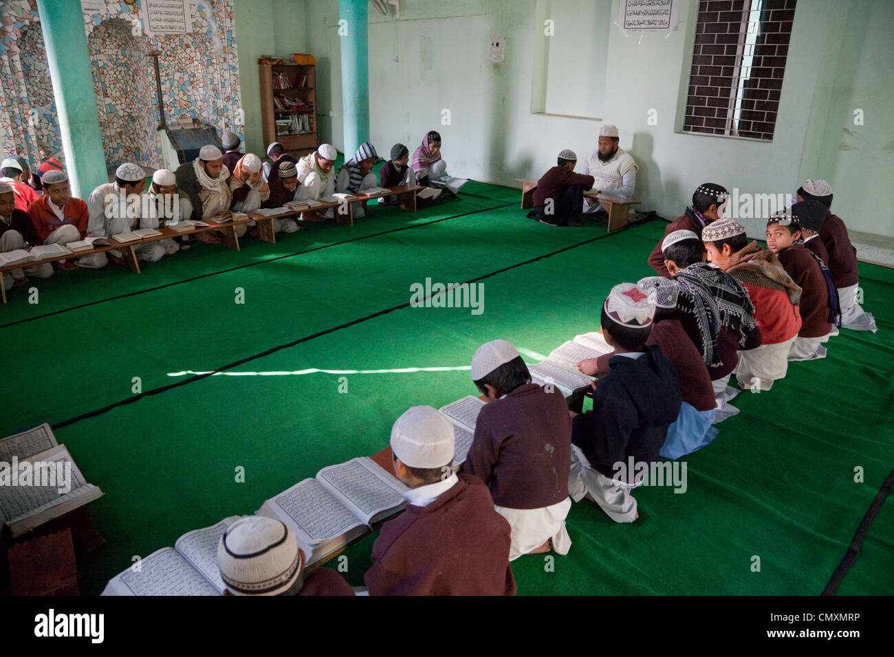 Imam and Madrasa Students doing their Lessons, Madrasa Imdadul Uloom ...