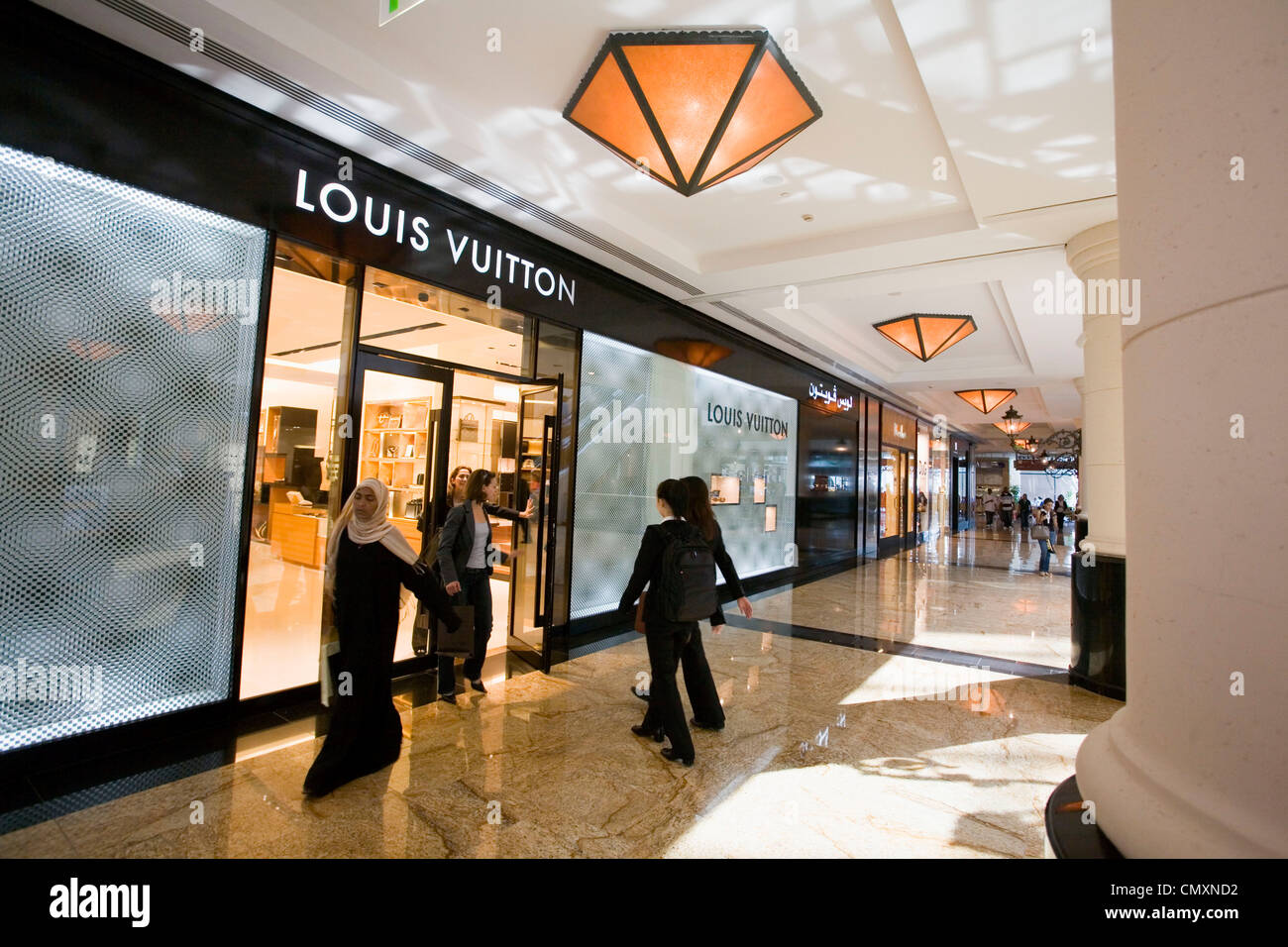 Dubai Mall of Emirates shopping mall Louis Viutton, arab women Stock Photo  - Alamy