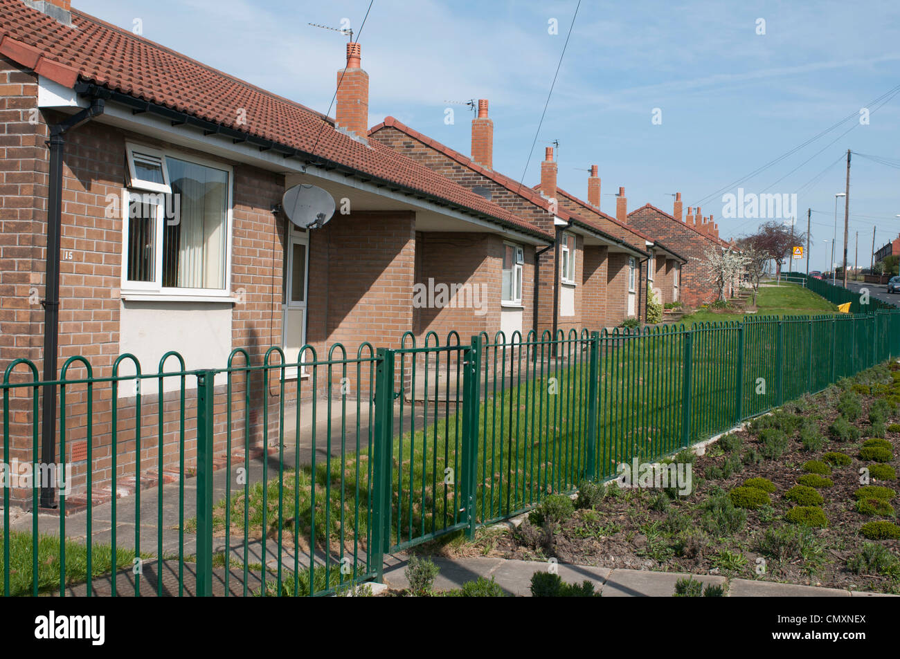 Council bungalows, Gibson Lane, Kippax Stock Photo Alamy