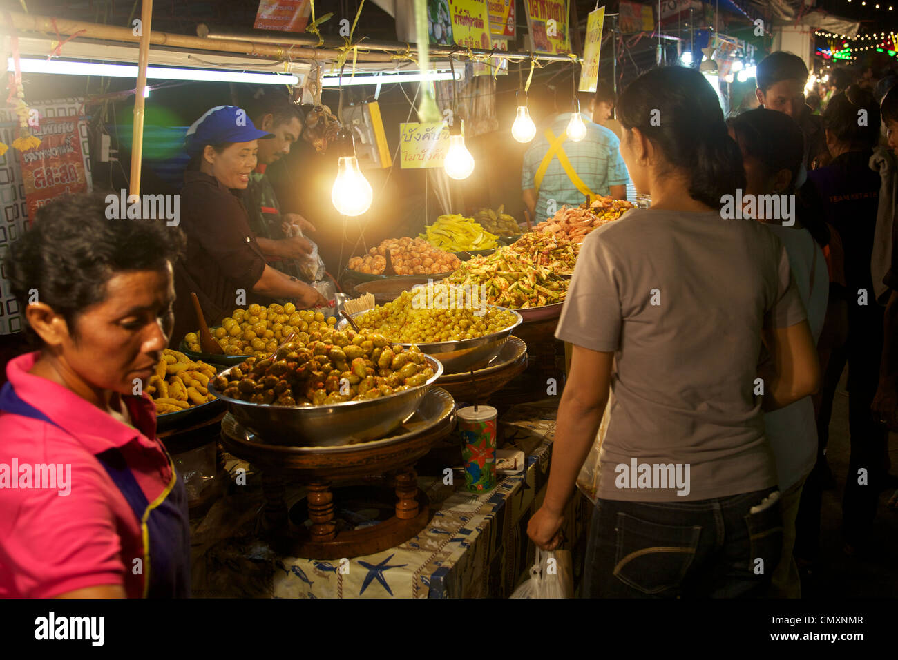 A stall selling food at a fair in Phuket Thailand Stock Photo