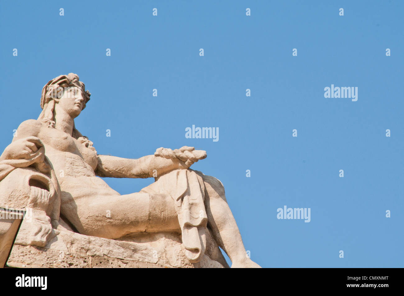 Ornate Italian stone sculpture atop a monument Stock Photo Alamy