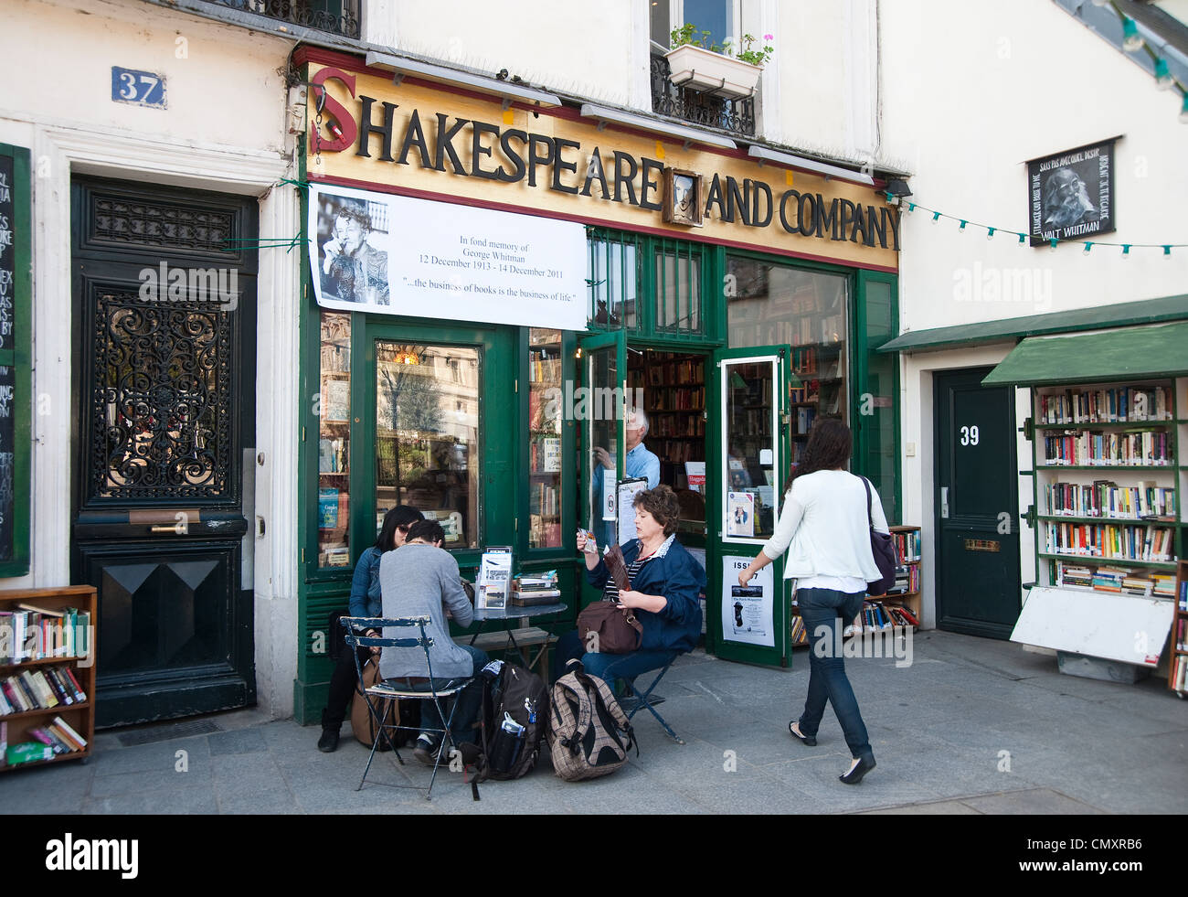 Paris, France - Shakespeare and Company bookstore. Stock Photo