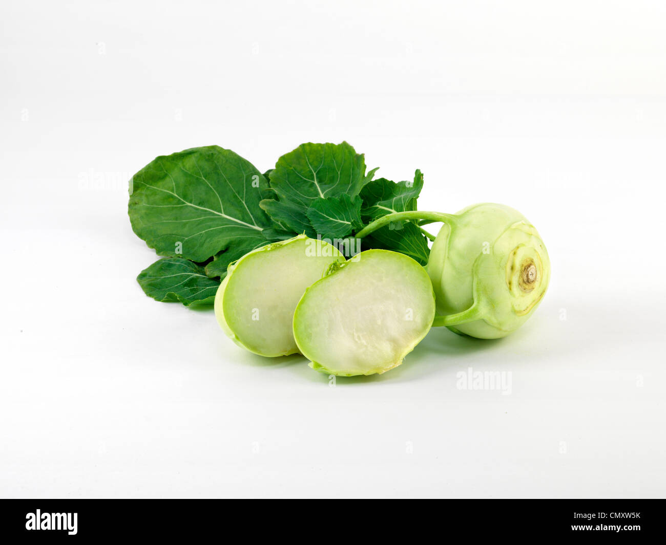kohlrabi,turnip cabbage Stock Photo