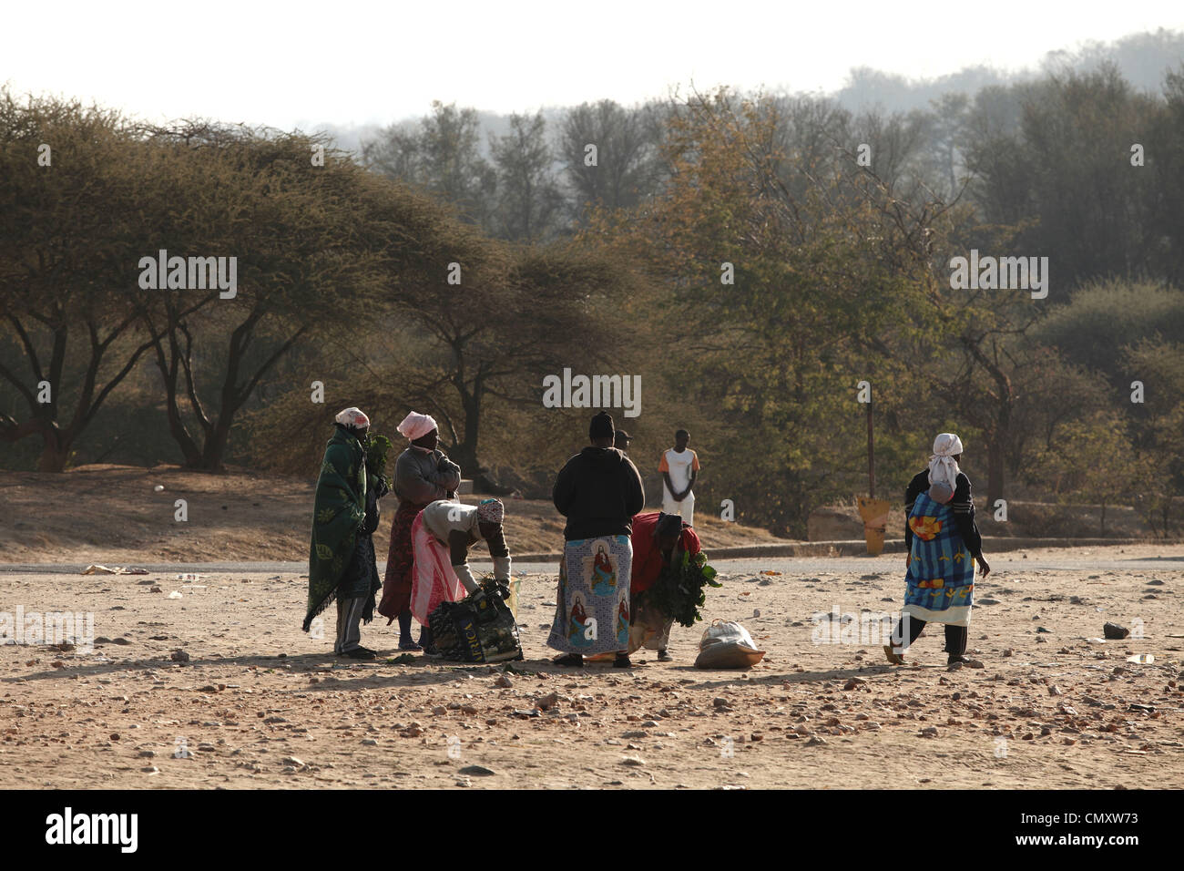 Women in the vicinity of Gwande in Zimbabwe. Stock Photo