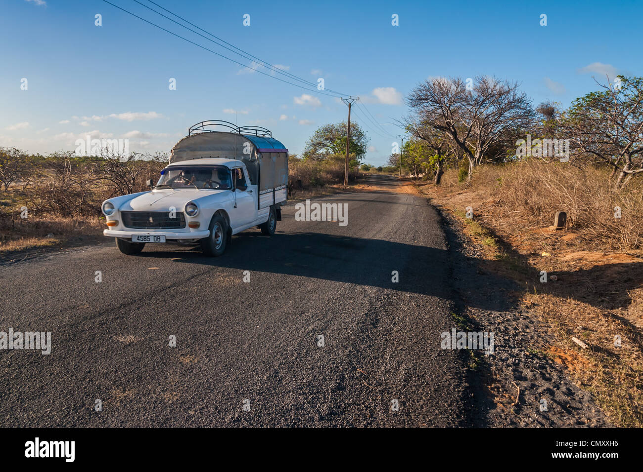 The road of Ramena, near Diego Suarez (Antsiranana), north of Madagascar Stock Photo