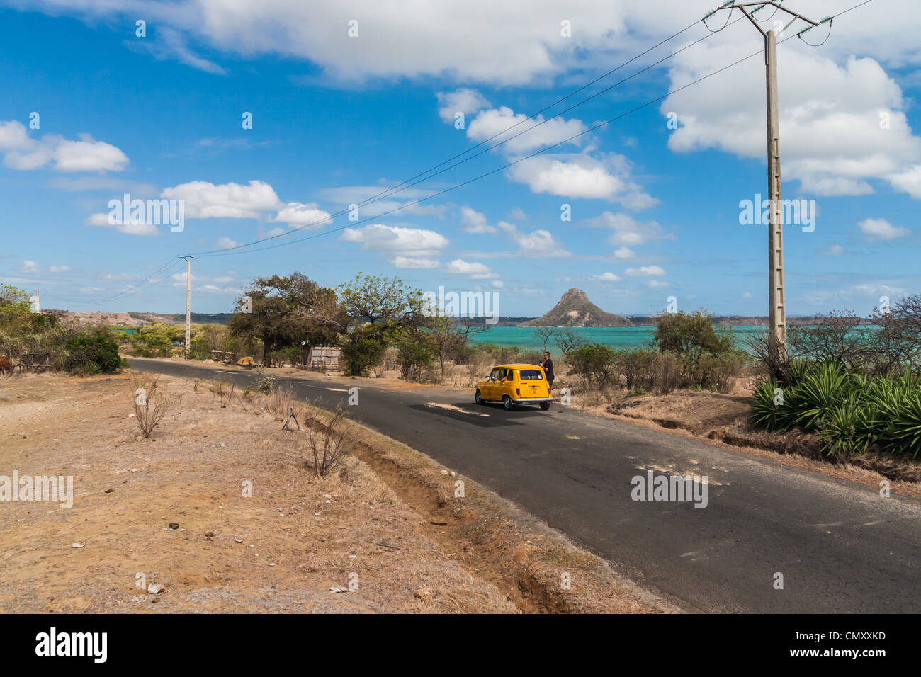 The road of Ramena, near Diego Suarez (Antsiranana), north of Madagascar Stock Photo