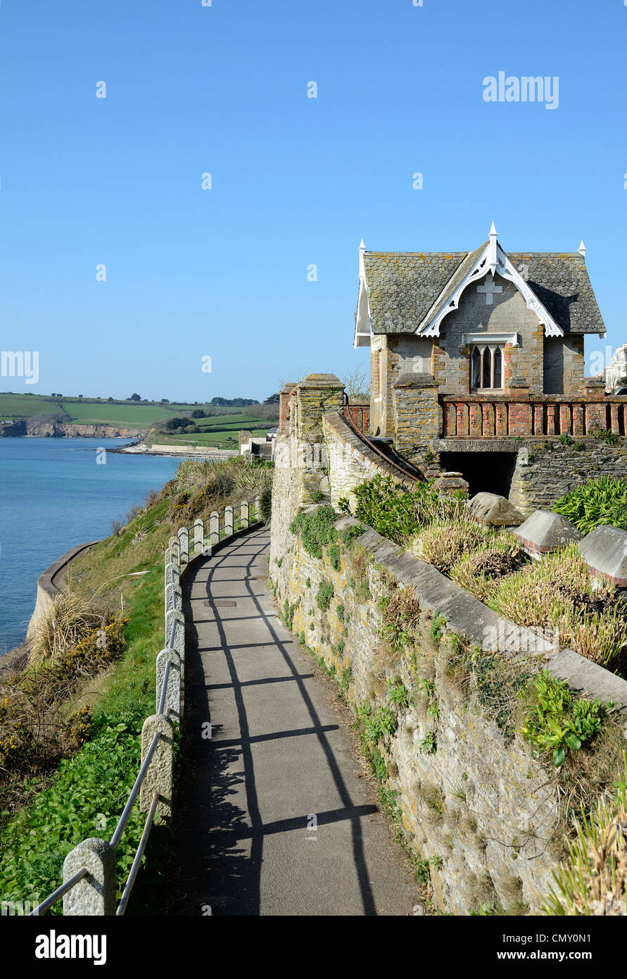The summer house on cliff road in falmouth, cornwal, uk Stock Photo