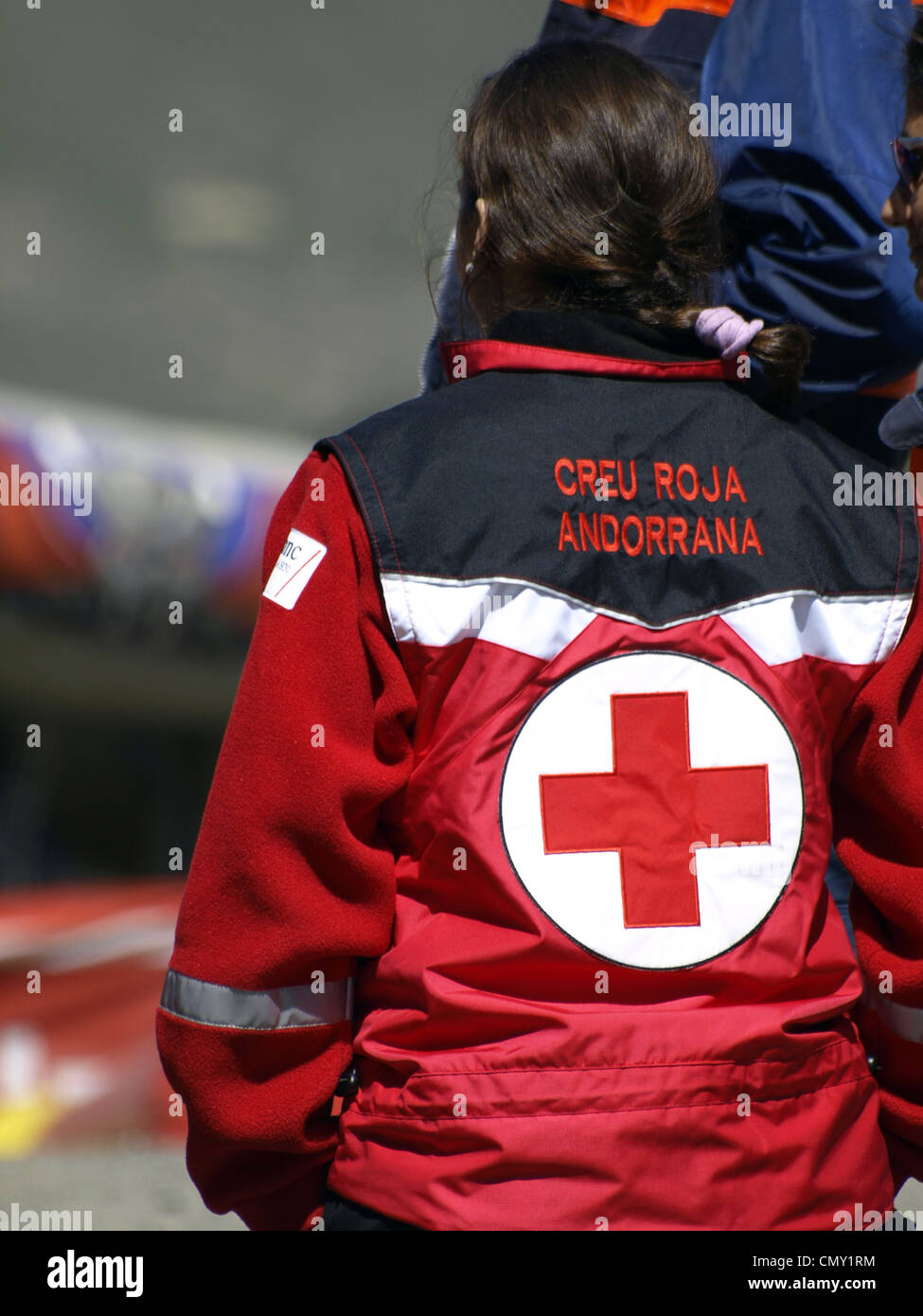 Red Cross and emergency services Stock Photo
