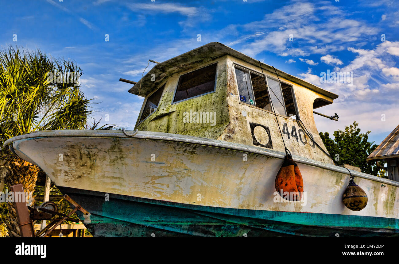 Fishing boat in Cortez Florida Stock Photo