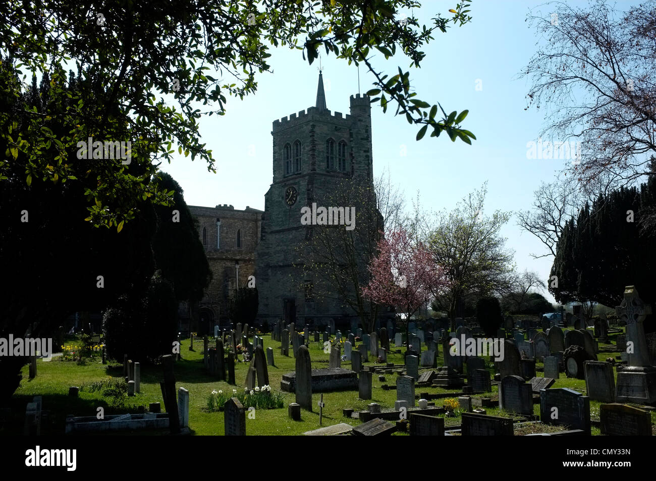 abbey church of st mary and st helena elstow bedford uk 2012 Stock