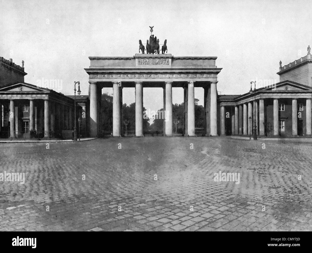 Brandenburg Gate, Berlin Germany, circa 1894 Stock Photo