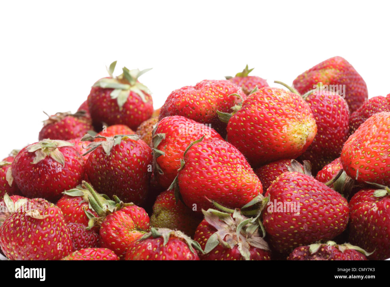 Fresh red strawberry isolated on white background Stock Photo - Alamy