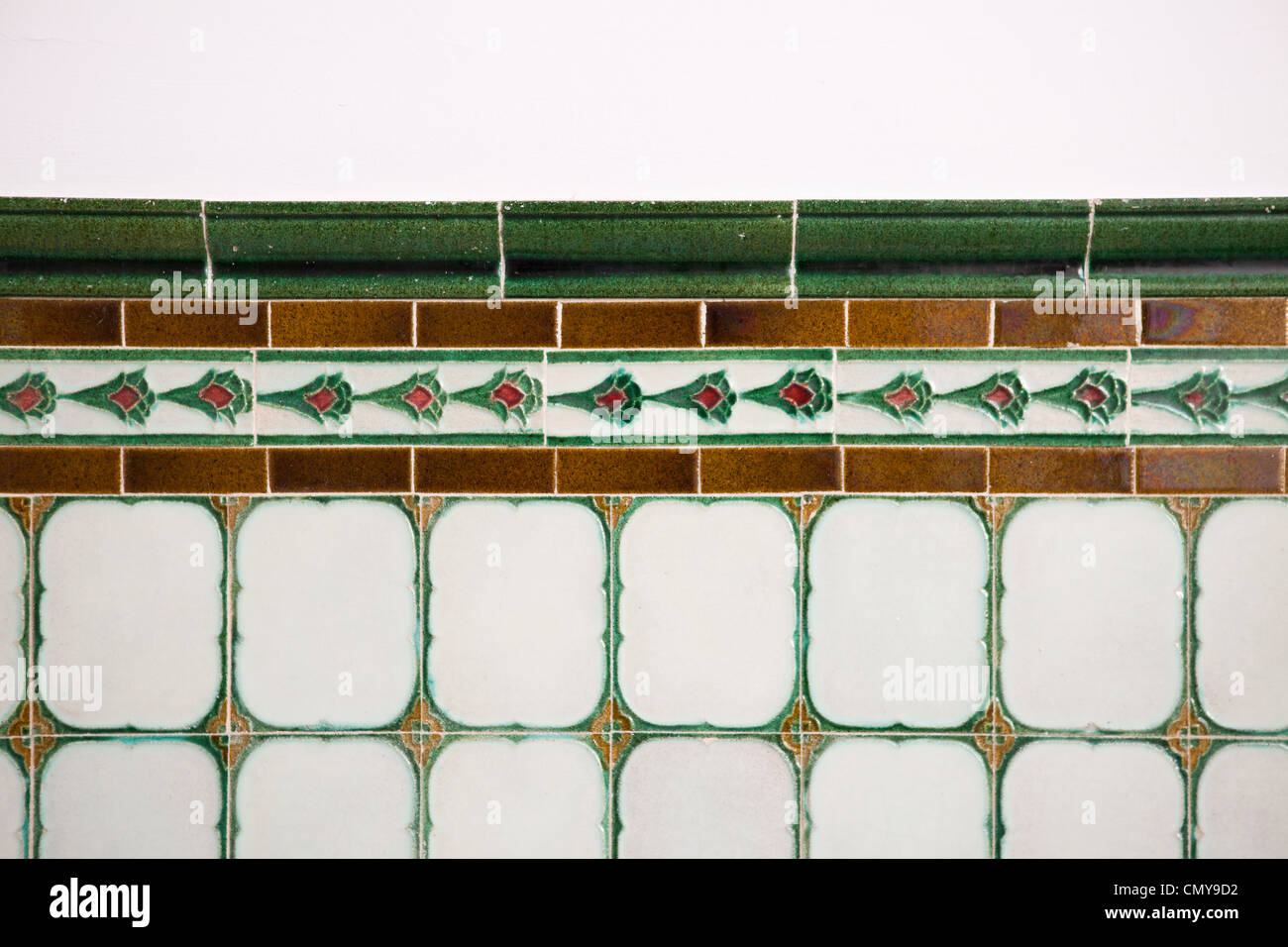 Victorian bathroom tiles, Suffolk, UK Stock Photo - Alamy