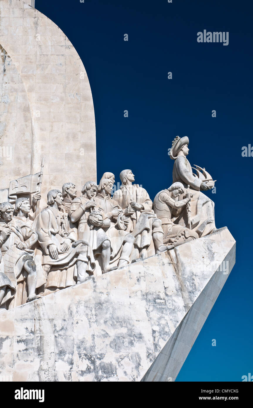 Detail of the Padrão dos Descobrimentos or Monument to the Discoveries in Belém, Lisbon, Portugal Stock Photo