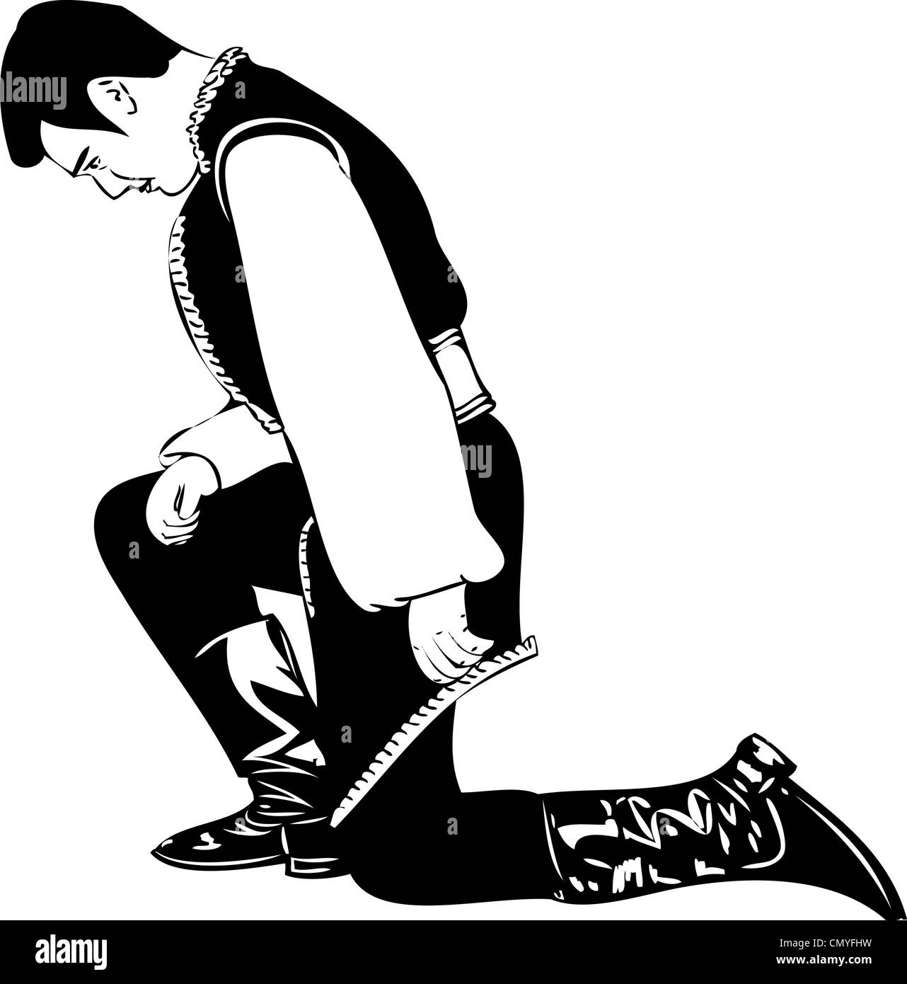 Head to feet Black and White Stock Photos & Images Alamy