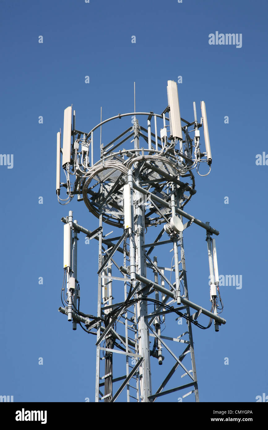 a communication mast Stock Photo