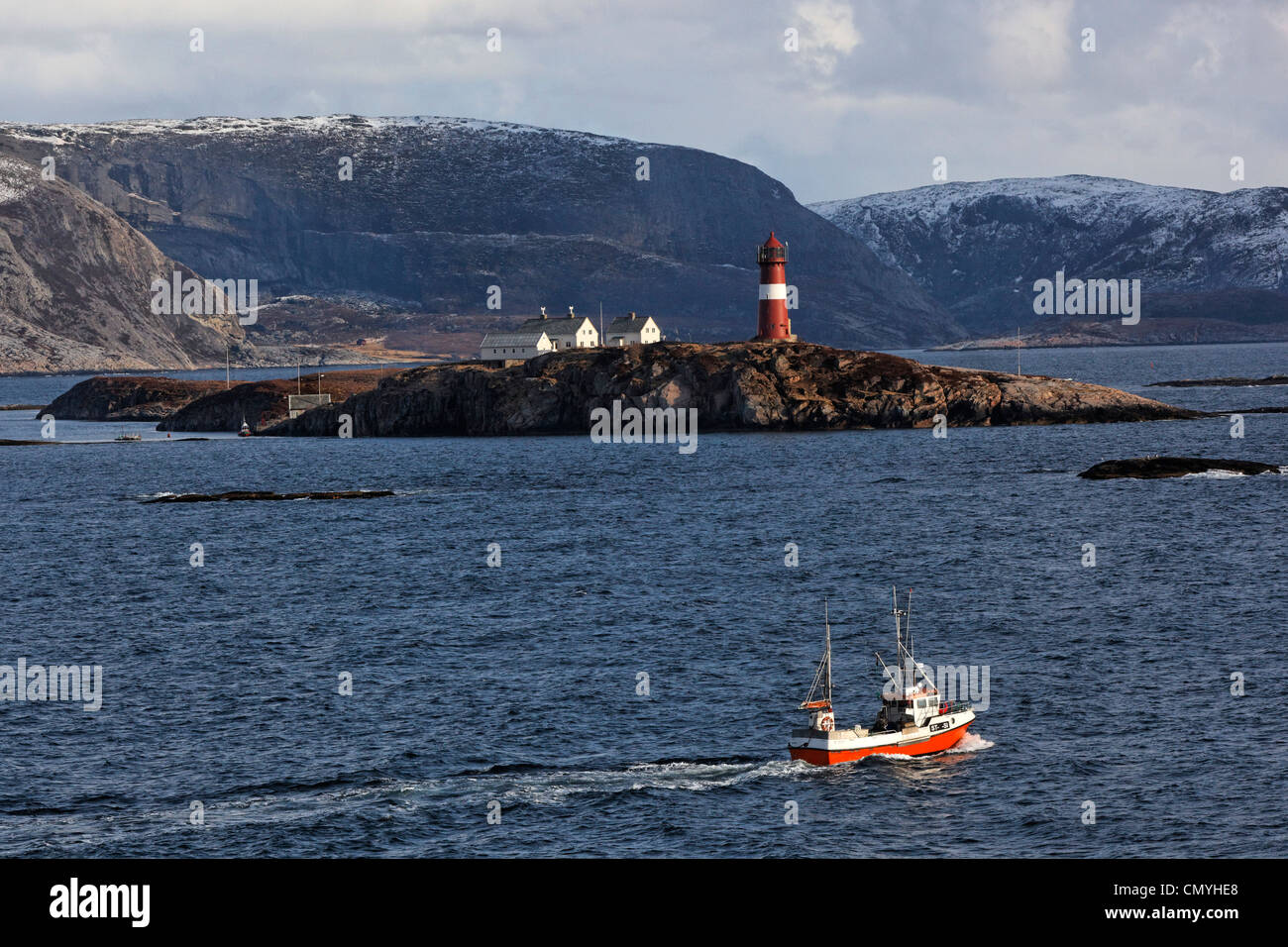 Norway, County of North Trondelag, trawler Stock Photo