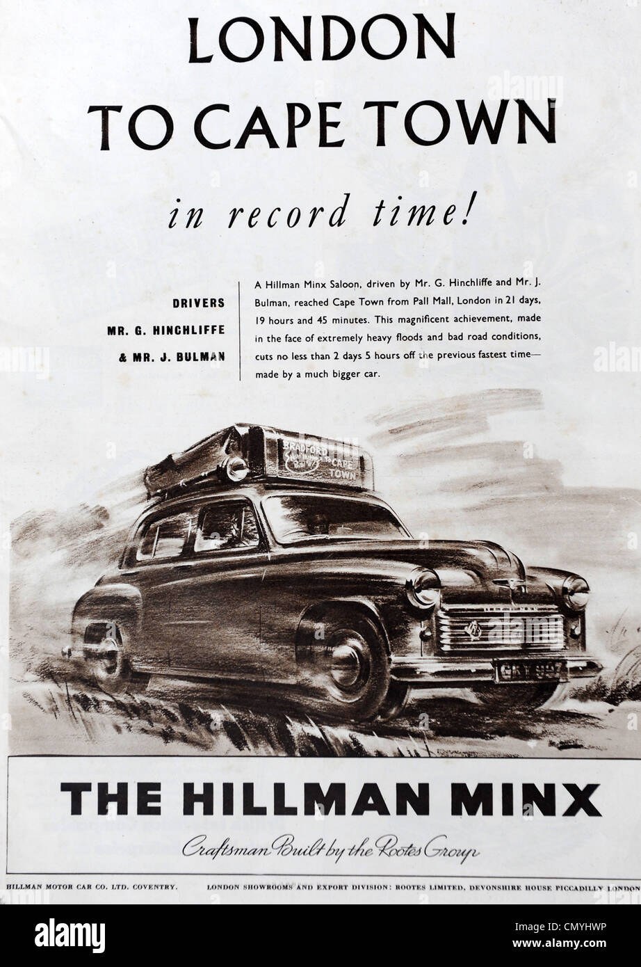 Hillman minx 1952 hi-res stock photography and images - Alamy