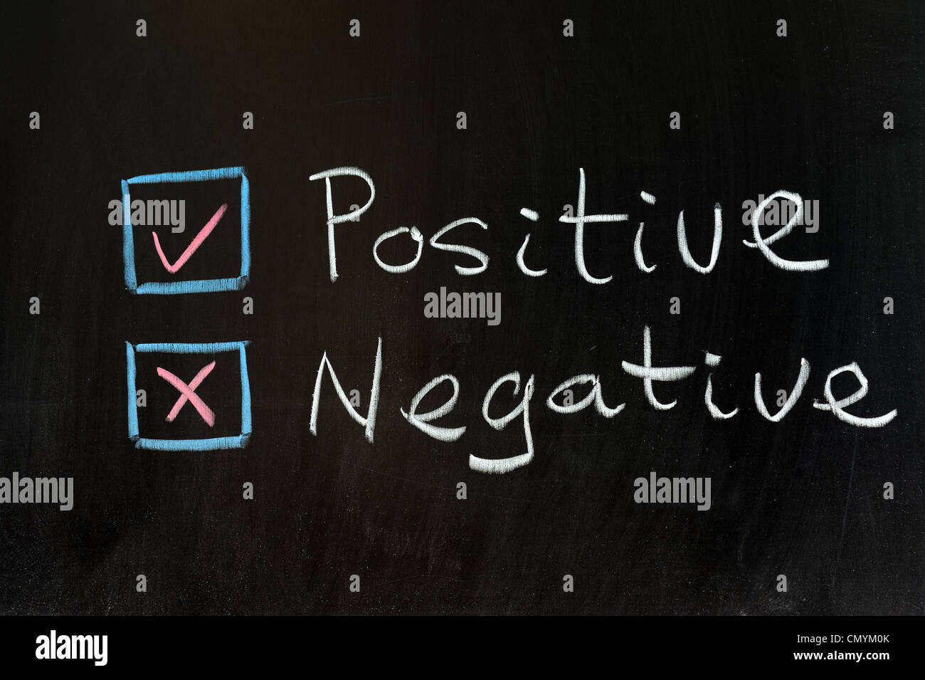 Chalk drawing - Positive or negative Stock Photo - Alamy