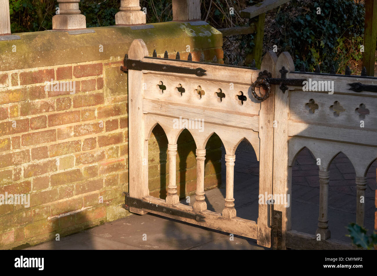 Lychgate (lych gate, lichgate, lycugate), Headbourne Worthy church in Hampshire, England Stock