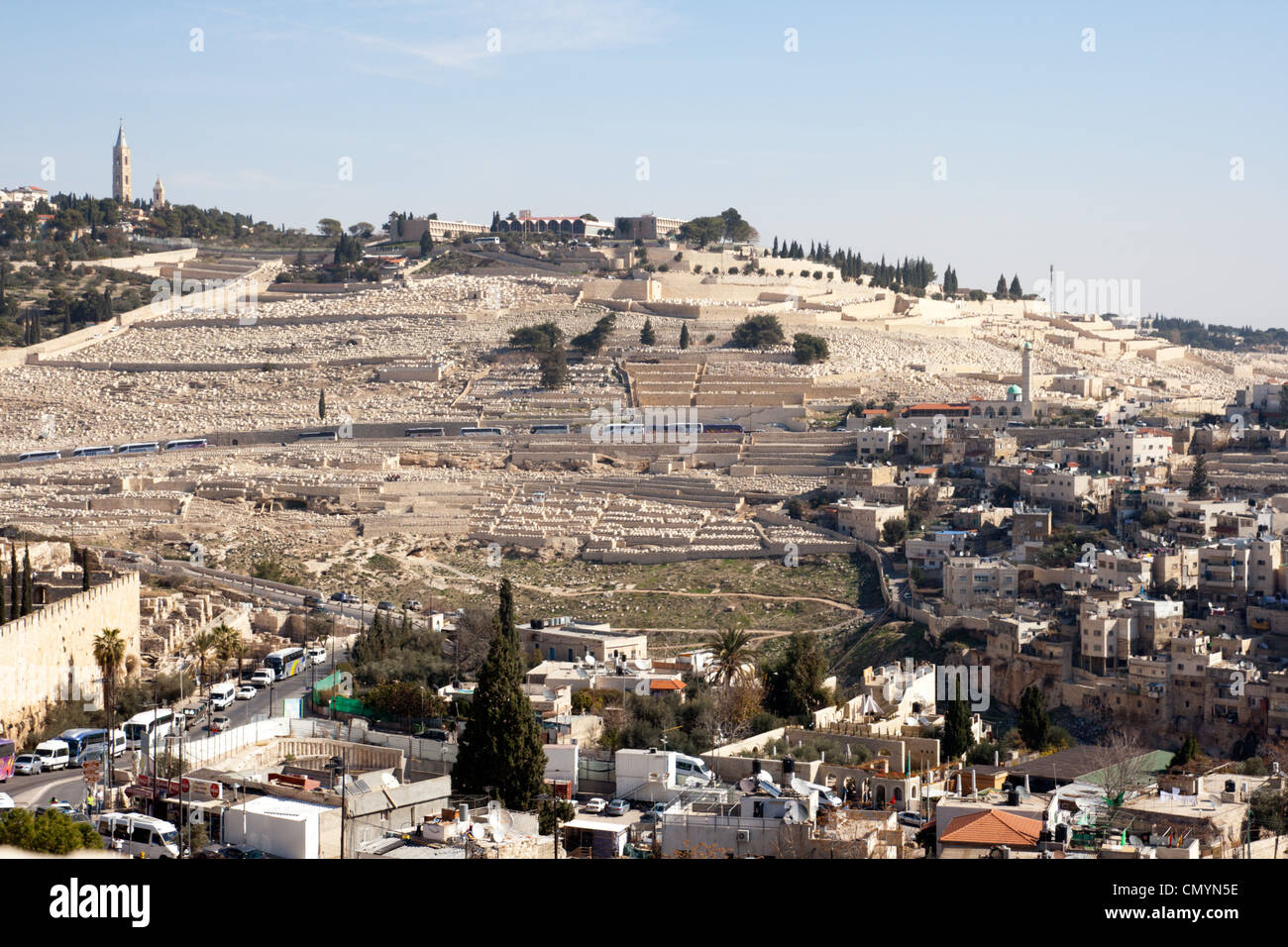 The Mount of Olives in East Jerusalem. Israel Stock Photo