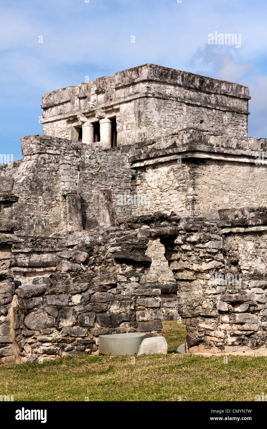 Mayan building complex at Tulum, Quintana Roo, Mexico. Stock Photo