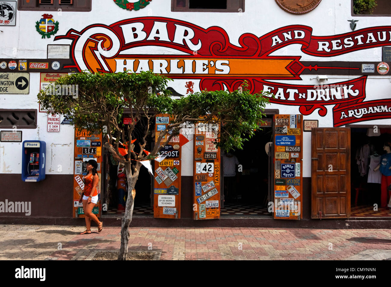 West Indies, Aruba, Charlie s Bar, San Nicolas, since Stock Photo Alamy