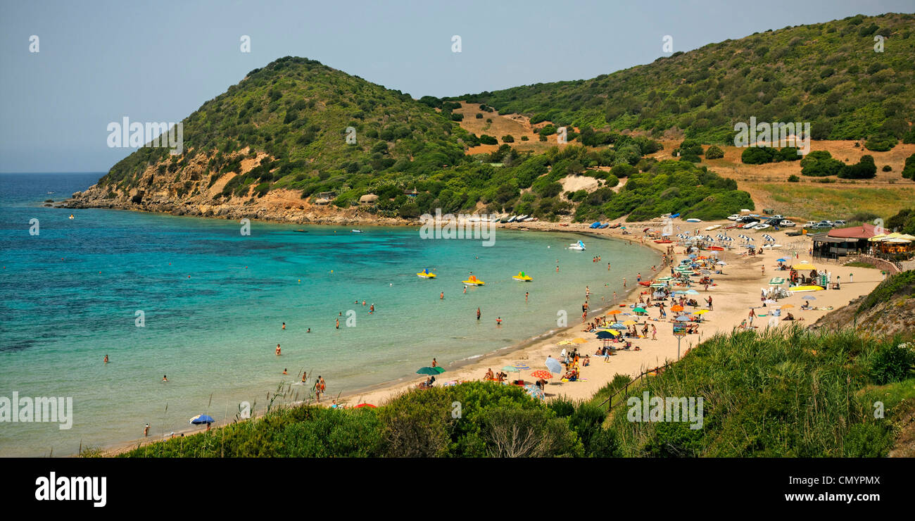 Italy Sardinia Polina beach west coast Stock Photo