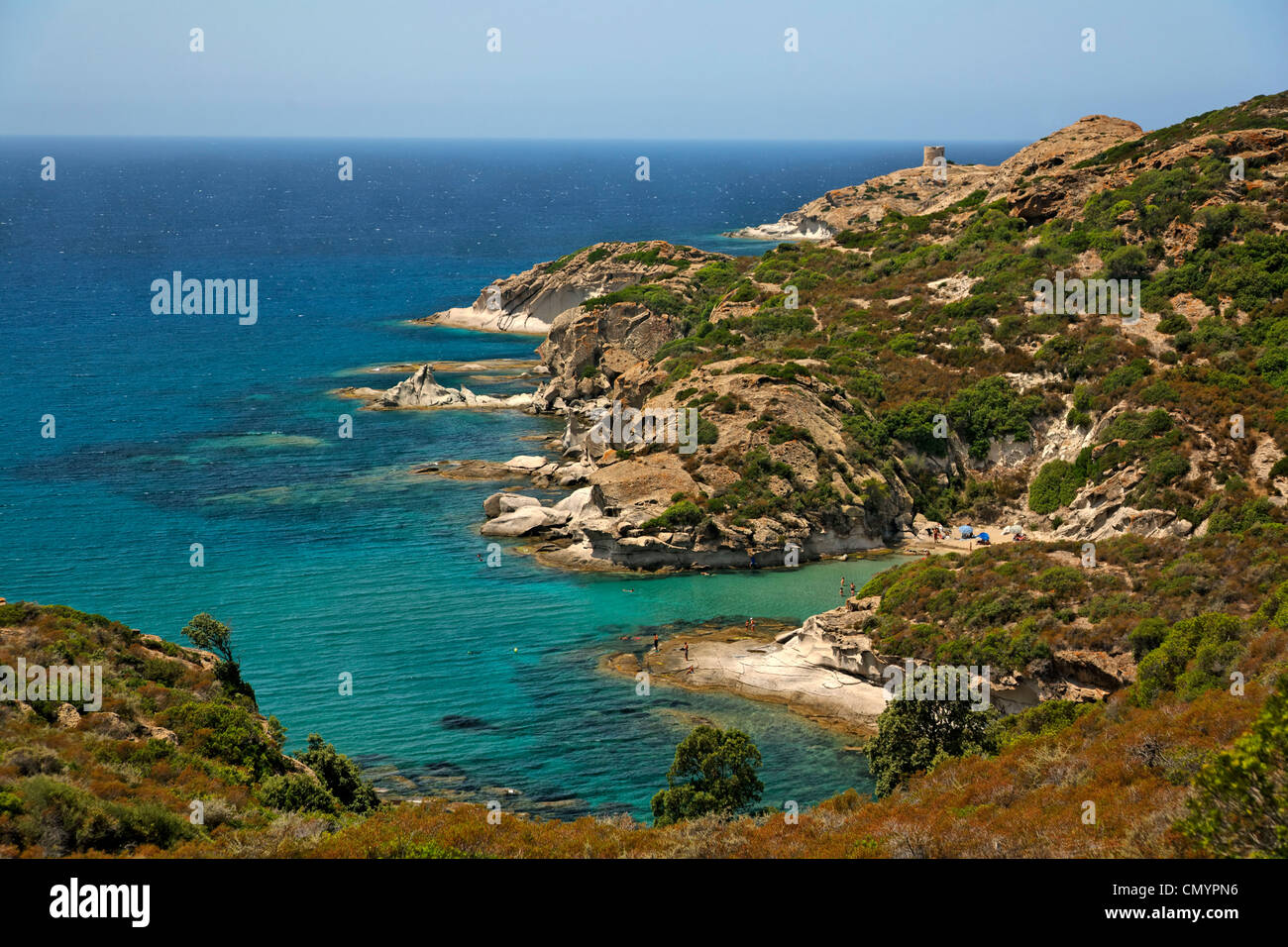 Italy Sardinia  west coast between Alghero and Bosa Stock Photo