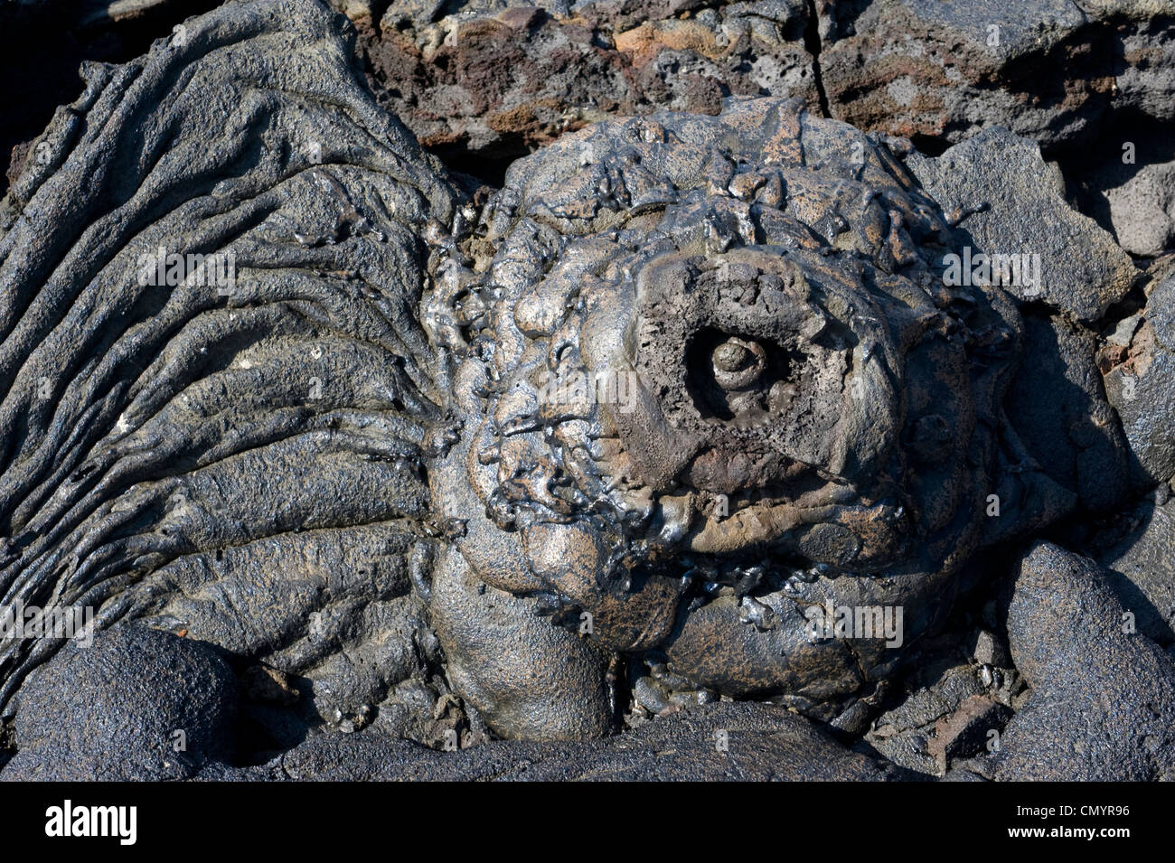 Volcanic rock formations, Galapagos Islands Stock Photo
