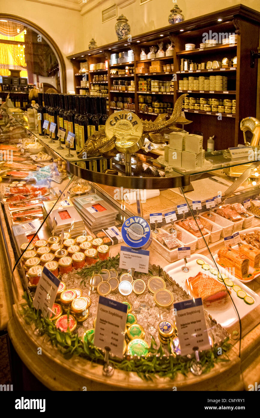 Dahlmeier Delicatessen shop, Caviar, Munich, Germany Stock Photo Alamy