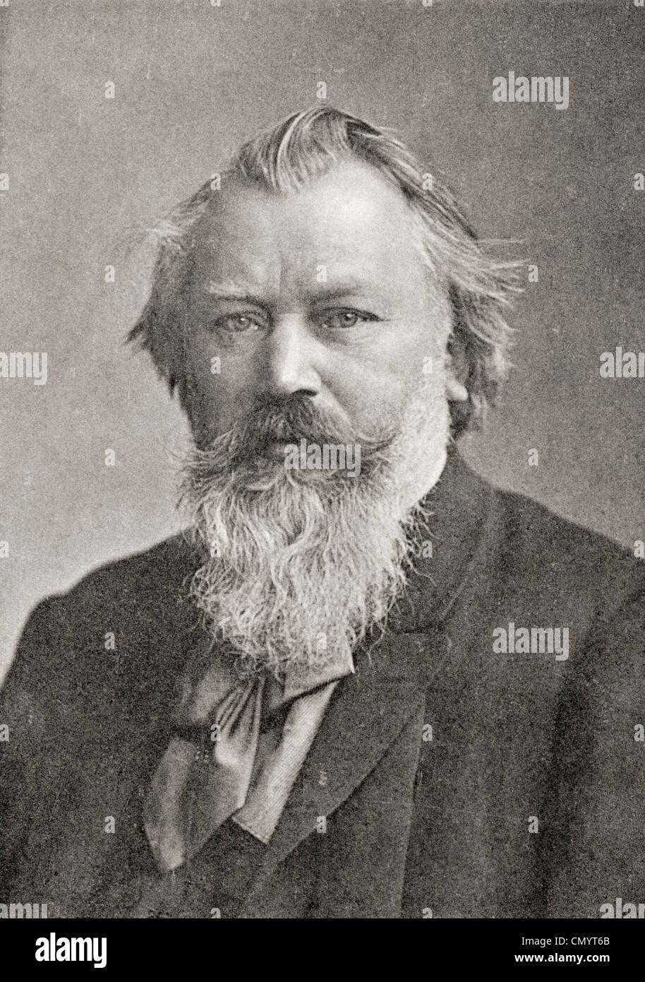 Johannes Brahms, 1833 – 1897. German composer and pianist. Stock Photo