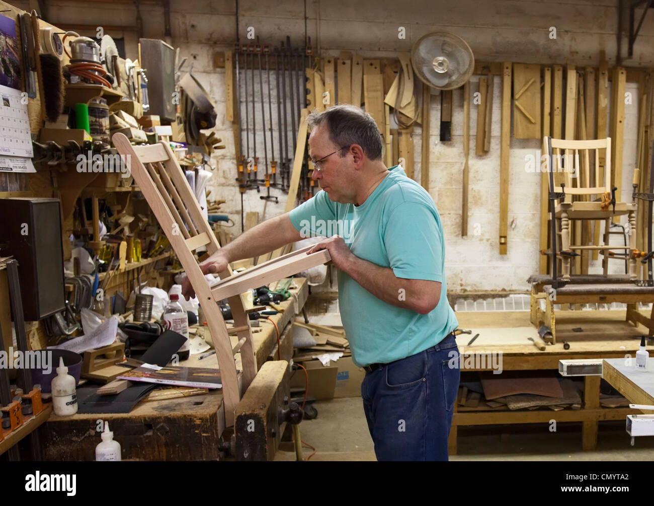 Furniture Making at the Amana Furniture & Clock Shop Stock Photo Alamy