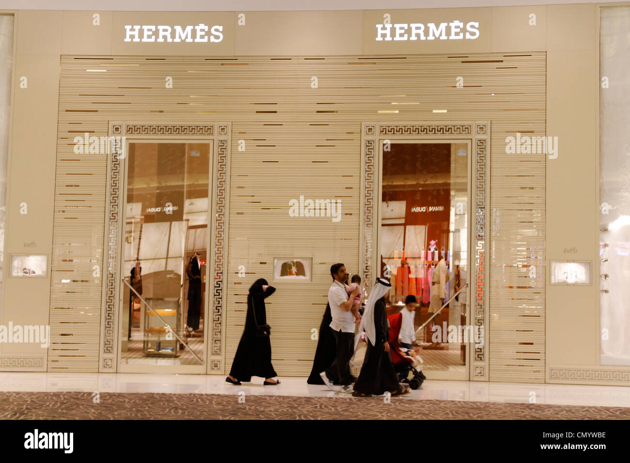 Hermes Shop in Dubai Mall next to Burj Khalifa, biggest shopping mall Stock Photo: 47326482 - Alamy