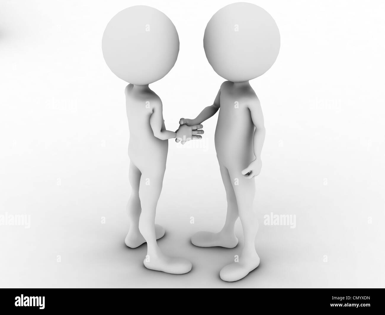 3d man business handshake Stock Photo Alamy
