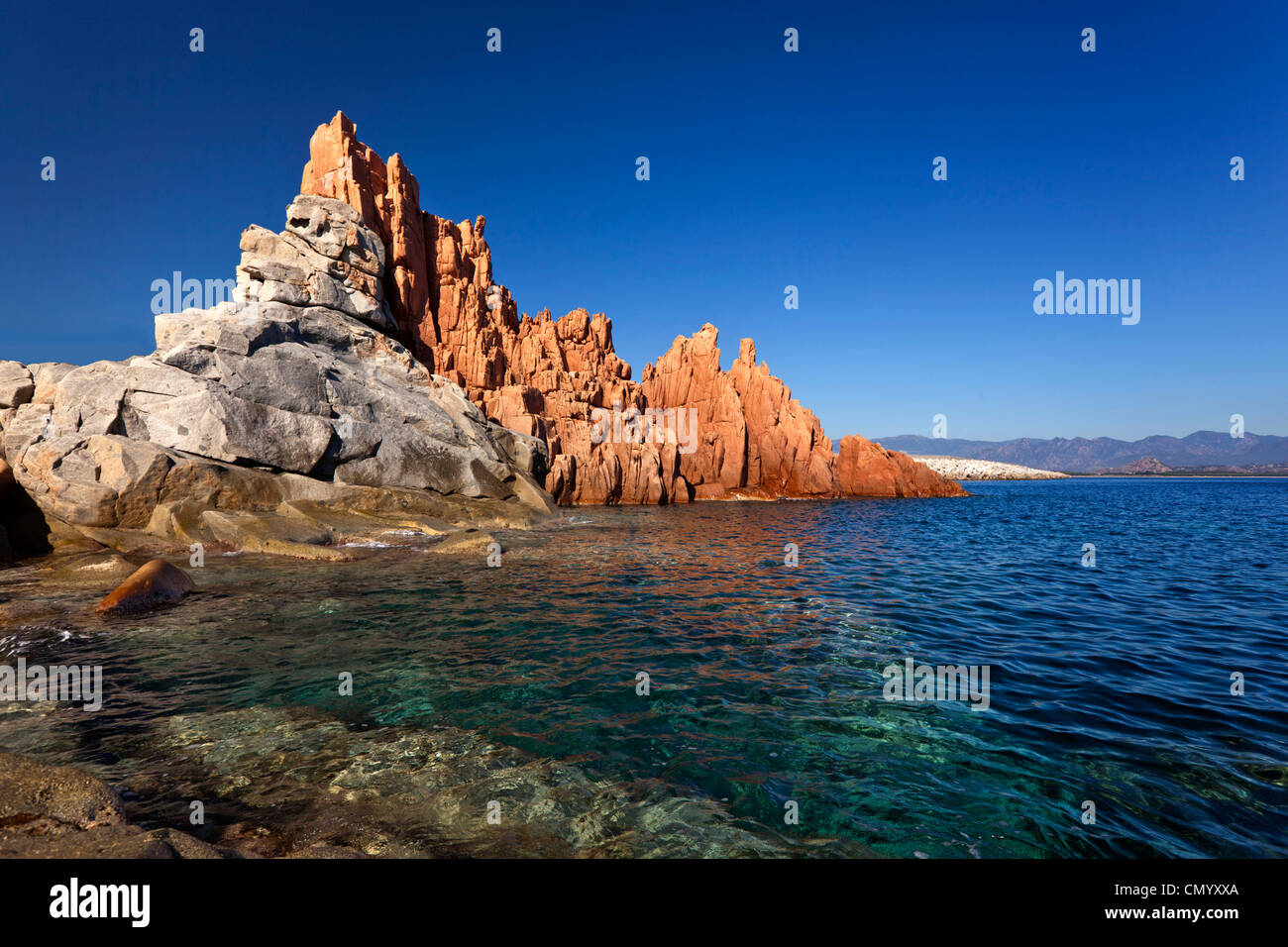 Red Rocks, Arbatax, Mediterranean, Sardinia Island, Italy Stock Photo
