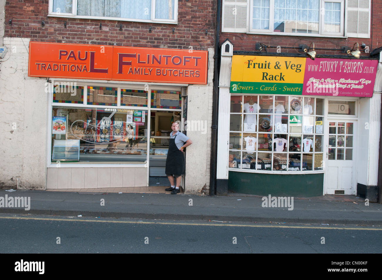 Shops and business premises; High Street, Kippax Stock Photo Alamy