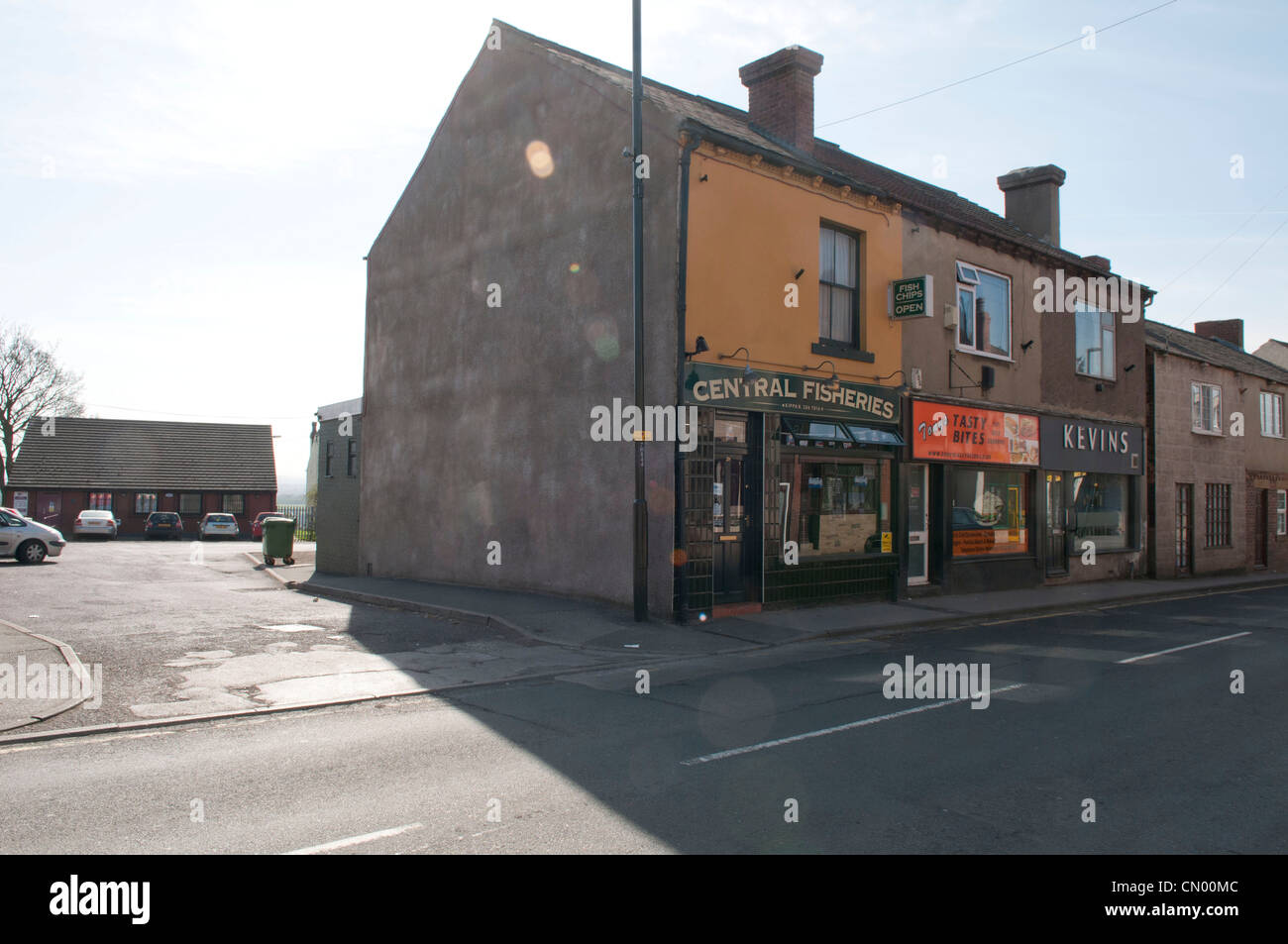 Shops and business premises; High Street, Kippax Stock Photo Alamy
