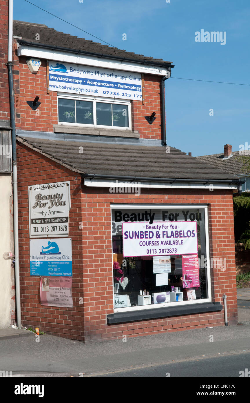 Shops and business premises; High Street, Kippax Stock Photo Alamy