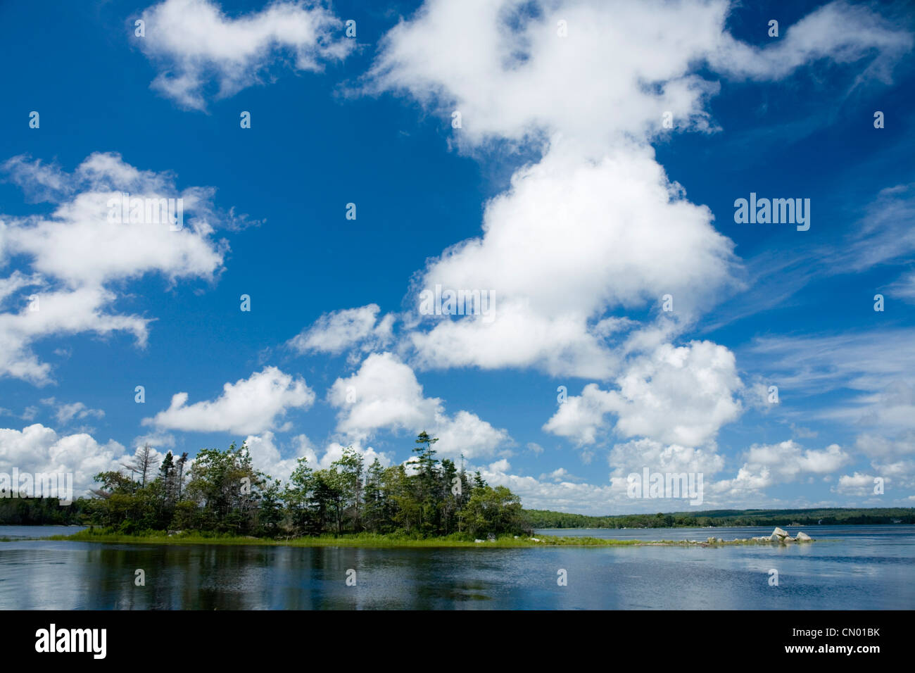 Island and Summer Clouds, Cole Harbour Heritage Provincial Park, Nova