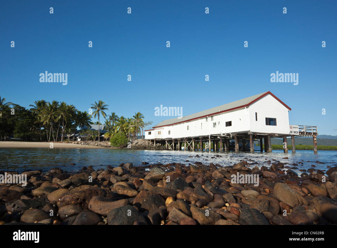 The historic Sugar Wharf building. Port Douglas, Queensland, Australia Stock Photo