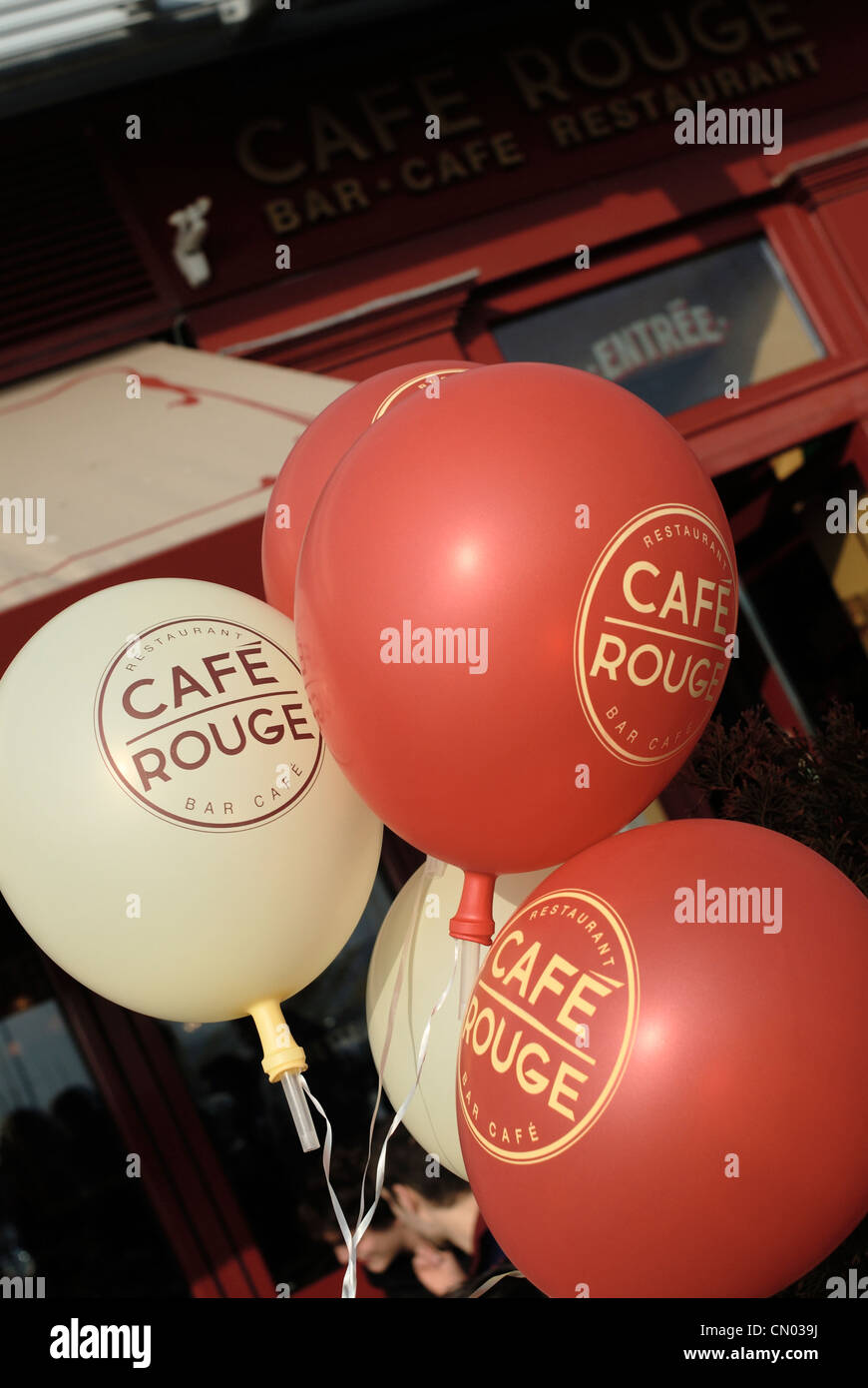 Cafe Rouge Balloons Stock Photo