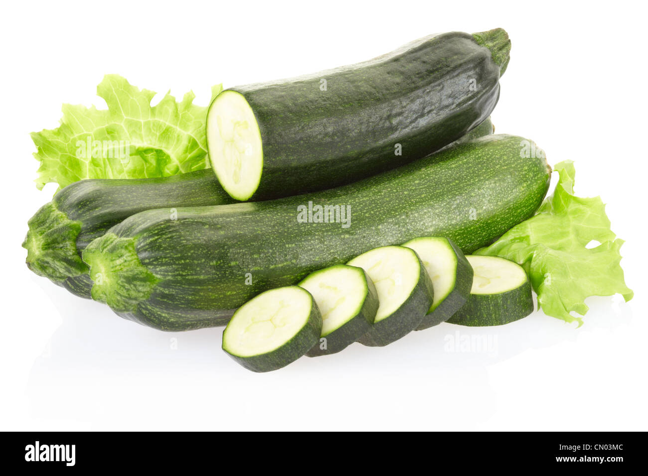 Zucchini or courgette Stock Photo