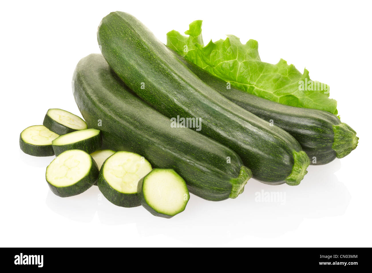 Zucchini or courgette Stock Photo